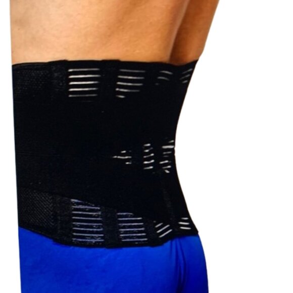 NeoTech Care Adjustable Compression Back Brace Lumbar Support Belt, Black, - Picture 6 of 6